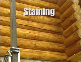  Atlantic, North Carolina Log Home Staining